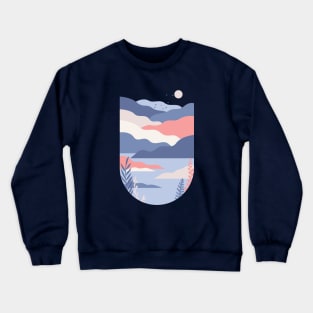 Minimalist geometric landscape Crewneck Sweatshirt